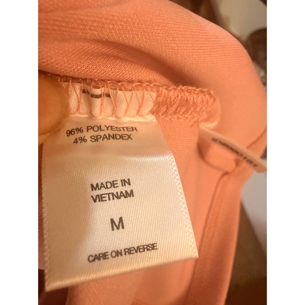 NY&C 7th Avenue Womens M Pink Peplum Top Sleeveless Keyhole Y2K Career - Picture 7 of 8